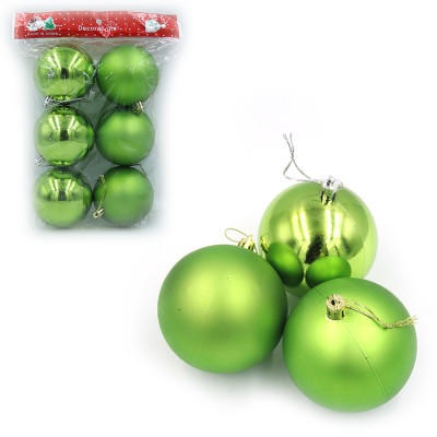 Набір новорічних кульок "JO" /DSCN1499-8/ "Holiday" 8см, 6шт (1/64)