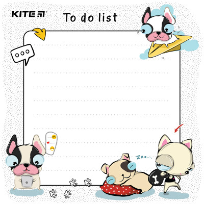 Планер настінний"Kite" /K22-472-3/  "To do list",  А5, "Funny dogs" (1/100)