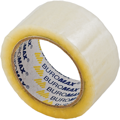 Скотч пакувальний "BuroMax" 48мм*90м   BM.7025-00   (45мкм) прозорий (6/72)