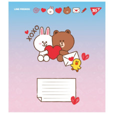 Зошит уч. "YES" 12арк.// /766934/ "Line Friends. Love letter" (25/500)