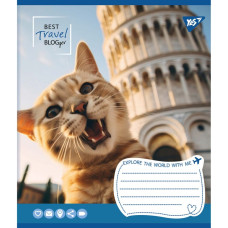 Зошит уч. "YES" 18арк.== /766990/ "Best travel blogger" (25/400)