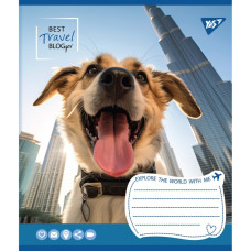 Зошит уч. "YES" 18арк.== /766990/ "Best travel blogger" (25/400)