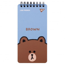 Блокнот 80х160/60 подвійна спіраль "YES" /151763/ "Line Friends" Brown (1/30/60) Блокнот 80х160/60 подвійна спіраль "YES" /151763/ "Line Friends" Brown (1/30/60)