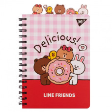 Блокнот А5/80 == спіраль "YES" /151776/ "Line Friends. Delicious" з фігурними роздільниками (1/10/20) Блокнот А5/80 == спіраль "YES" /151776/ "Line Friends. Delicious" з фігурними роздільниками (1/10/20)