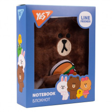 Блокнот пухнастий А6/80 == "YES" /151745/ "Line Friends" Brown (1/12/24)