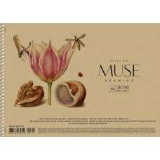 Скетчбук А4/30арк. "MUSE" /PB-SC-030-319/ КРАФТ.обкл. (150г/м2) Пруж. бок (6/36)