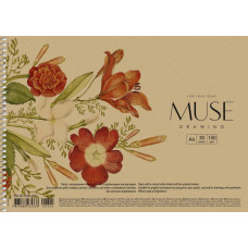 Скетчбук А4/30арк. "MUSE" /PB-SC-030-320/ КРАФТ.обкл. (150г/м2) Пруж. бок (6/36)