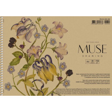 Скетчбук А4/30арк. "MUSE" /PB-SC-030-320/ КРАФТ.обкл. (150г/м2) Пруж. бок (6/36)