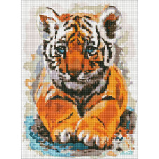 Алмазна мозаїка "Ідейка" /AMO7483/ "Маленьке тигреня" 30*40см