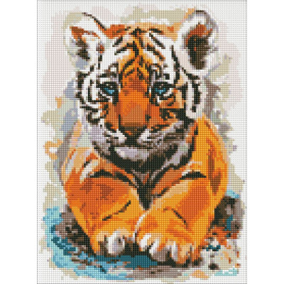 Алмазна мозаїка "Ідейка" /AMO7483/ "Маленьке тигреня" 30*40см