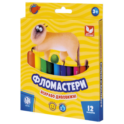Фломастери "Школярик" 12 кол. /314110003-UA/ конусні (1/12)