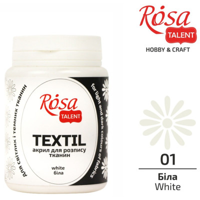 АКРИЛ для тканин "ROSA TALENT" /01/ Біла, 80мл (1/40)
