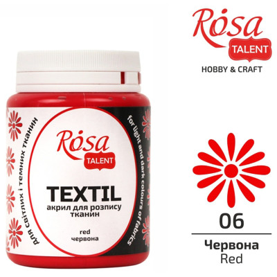 АКРИЛ для тканин "ROSA TALENT" /06/ Червона, 80мл (1/40)