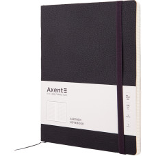 Зошит "Axent" /8615-01-A/ Partner Soft L, 190*250, 96 арк, кліт, чорна (1/12)