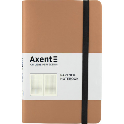 Блокнот "Axent" /8206-35-A/ Partner Soft, 125*195/96арк, кліт, золота (1/18)