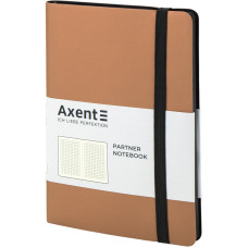 Блокнот "Axent" /8206-35-A/ Partner Soft, 125*195/96арк, кліт, золота (1/18)