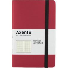 Блокнот "Axent" /8206-05-A/ Partner Soft, 125*195/96арк, кліт, червона (1/18)