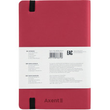 Блокнот "Axent" /8206-05-A/ Partner Soft, 125*195/96арк, кліт, червона (1/18)