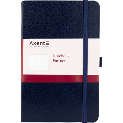 Блокнот "Axent" /8201-02-A/ Partner, 125*195/96арк, кліт, синя (1/18)