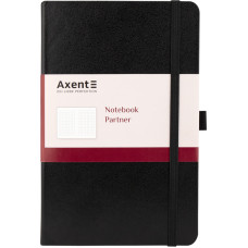 Блокнот "Axent" /8201-01-A/ Partner, 125*195/96арк, кліт, чорна (1/18)