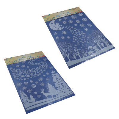 Наліпки для вікон силікон "JO" /DSCN0932/ "Ялинка", 30*44см, мікс (1/12/480)