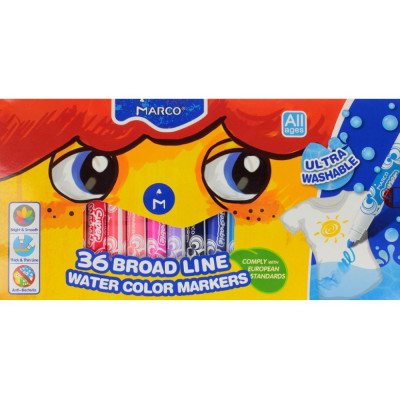 Фломастери "Marco Super Washable" 36 кол. /1632-36CB/ Jumbo (1/4/16)