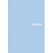 Блокнот "Genius" спіраль /A5-080-6804K/ ##, пластик 0,5 мм, 70 г/м2, заокруглені кути (4/80)