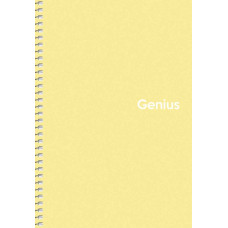 Блокнот "Genius" спіраль /A5-080-6804K/ ##, пластик 0,5 мм, 70 г/м2, заокруглені кути (4/80)