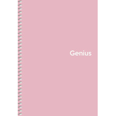 Блокнот "Genius" спіраль /A5-080-6804K/ ##, пластик 0,5 мм, 70 г/м2, заокруглені кути (4/80)