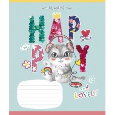 Зошит уч. "Star" 12арк.== /3295L/ "I love you (Я люблю тебе)" ВД-лак (дівчинка) (30/360)