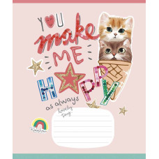 Зошит уч. "Star" 12арк.== /3295L/ "I love you (Я люблю тебе)" ВД-лак (дівчинка) (30/360)