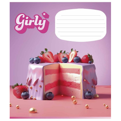 Зошит уч. "Star" 12арк.== /3330L/ "Girly (Дівчачі штучки)" ВД-лак (дівчинка) (30/360)
