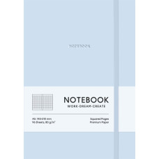 Блокнот А5/96 арк. "Школярик" /A5-7113KSoft Blue/ # обкл.поліуретан, білий блок, 80г/м2 "Soft Blue" (1/12)