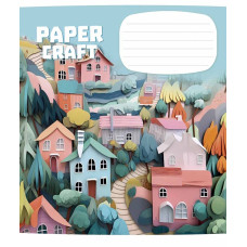 Зошит уч. "Школярик" 12арк.==/3354L/ "Paper craft" виб.УФ-лак (дівчинка) (30/300)