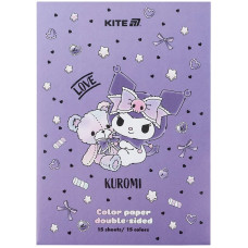 Папір кольоровий "Kite" /HK24-250-2/ двосторонній А4/(15арк/15кол) Kuromi Куромі (1/50)
