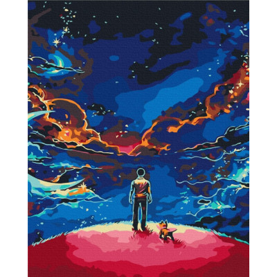 Картина за номерами "Brushme" /BS30081/ "Маленький принц в космосі" 40*50см