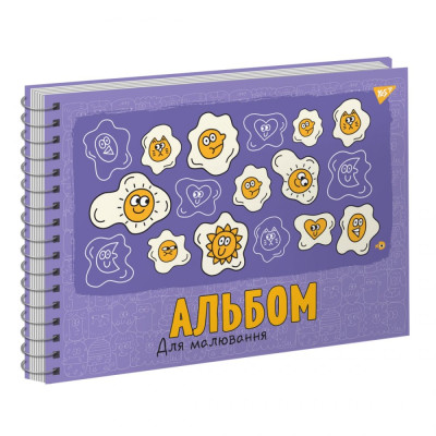 Альбом для малювання А4/20арк. "YES" /130568/ "Funny faces" на спіралі УФ-виб.лак 100гр/м2 (3/54)