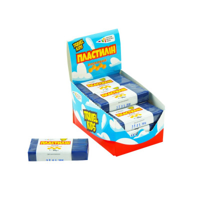 Пластилін "TRAVEL KIDS" восковий /333105/TK/ синій 30г (12/48)