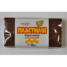 Пластилін "TRAVEL KIDS" восковий /333109/TK/ коричневий 30г (12/48/144)