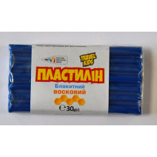 Пластилін "TRAVEL KIDS" восковий /333110/TK/ блакитний 30г (12/48)