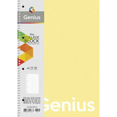 Зошит А4/80арк. "Genius" спіраль /А4-080-6801L/ == пластик 0,5 мм, 70 г/м2, заокруглені кути (4/40)