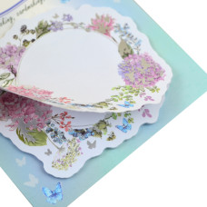 Набір паперових декорів "Santi" /742547/ з клейким шаром "Floral frame", фольгований, 20 шт. в уп. (1/12/432)