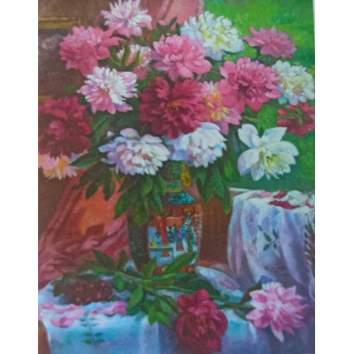Алмазна мозаїка "JO" /GB70488/ "Квіти у вазі" рулон, 30*40см