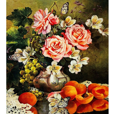 Алмазна мозаїка "JO" /GB70722/ "Літній натюрморт" рулон, 30*40см