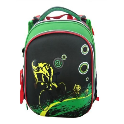 STOCK Ранець "CLASS" /9724/ SchoolCase, "Bike",2 від.,39*28*21см  (1/4)