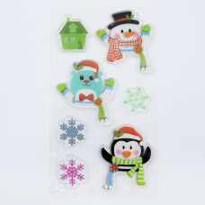 Наклейка Новорічна "ANGEL GIFTS" /B-8364/ 20*20см (12)