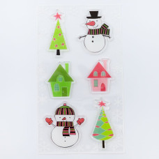 Наклейка Новорічна "ANGEL GIFTS" /B-8364/ 20*20см (12)