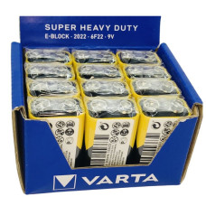 Батарейка "VARTA" /6F22/1Shrink/632/ сольова, 9V, КРОНА (1/12)