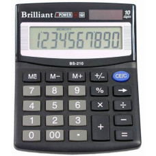 Калькулятор "Brilliant" /BS-210/ настол.10-разр,1 пам.100*125