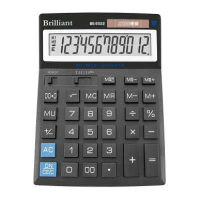 Калькулятор "Brilliant" /BS-5522/ наст.12-разр.2 пам. 199*151